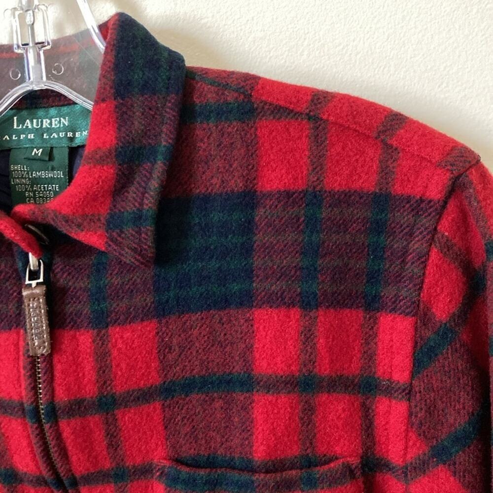 Ralph Lauren Flannel Zip-up Sweater Medium - Picture 3 of 12